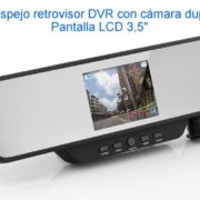 Cámara doble en retrovisor monitor LCD de 3,5”con DVR Integrado, modelo EL-I233